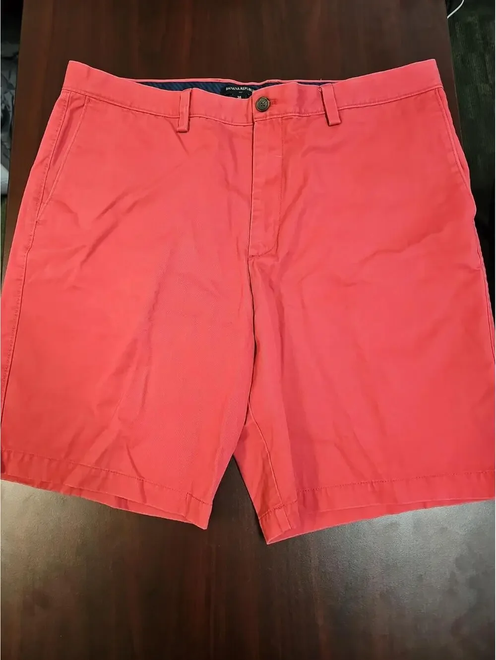 Banana Republic Red Htr Deck Shorts 100% Cotton Size 38